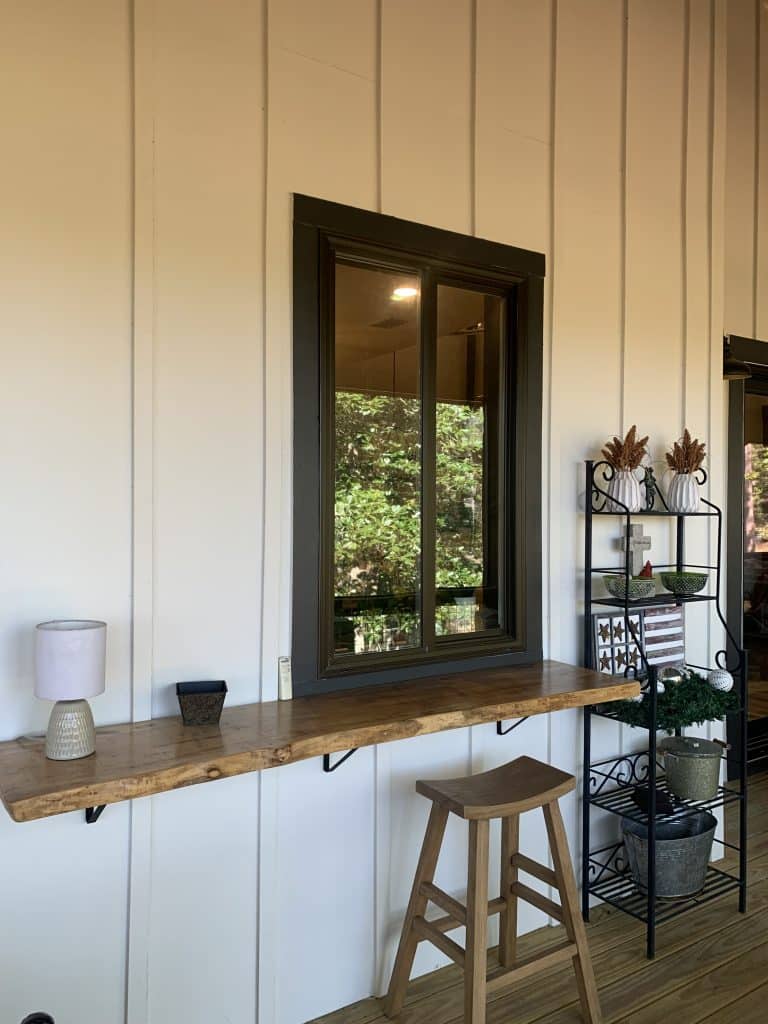 Inside of a custom home build by JC Homes & Development on the rural coast of the Florida panhande with custom bar and screened in porch